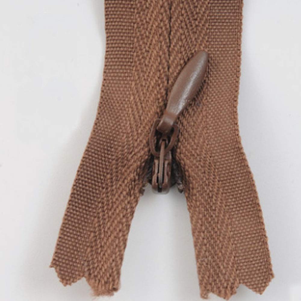 CFFQDQUANB Zipper for Bags, Zipper 10pcs/Bag 28cm-60cm NO.3 Long Invisible Zippers,for Sewing Clothes Accessory,(Coffee)