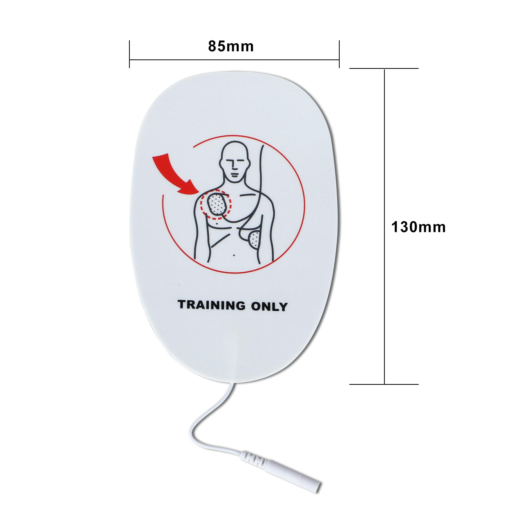 XFT AED Trainer Pads – Lot de 5 électrodes d'entraînement de rechange compatibles avec XFT-120C, XFT-120C+, XFT-d0009, XFT-120GA (mode Aldult)