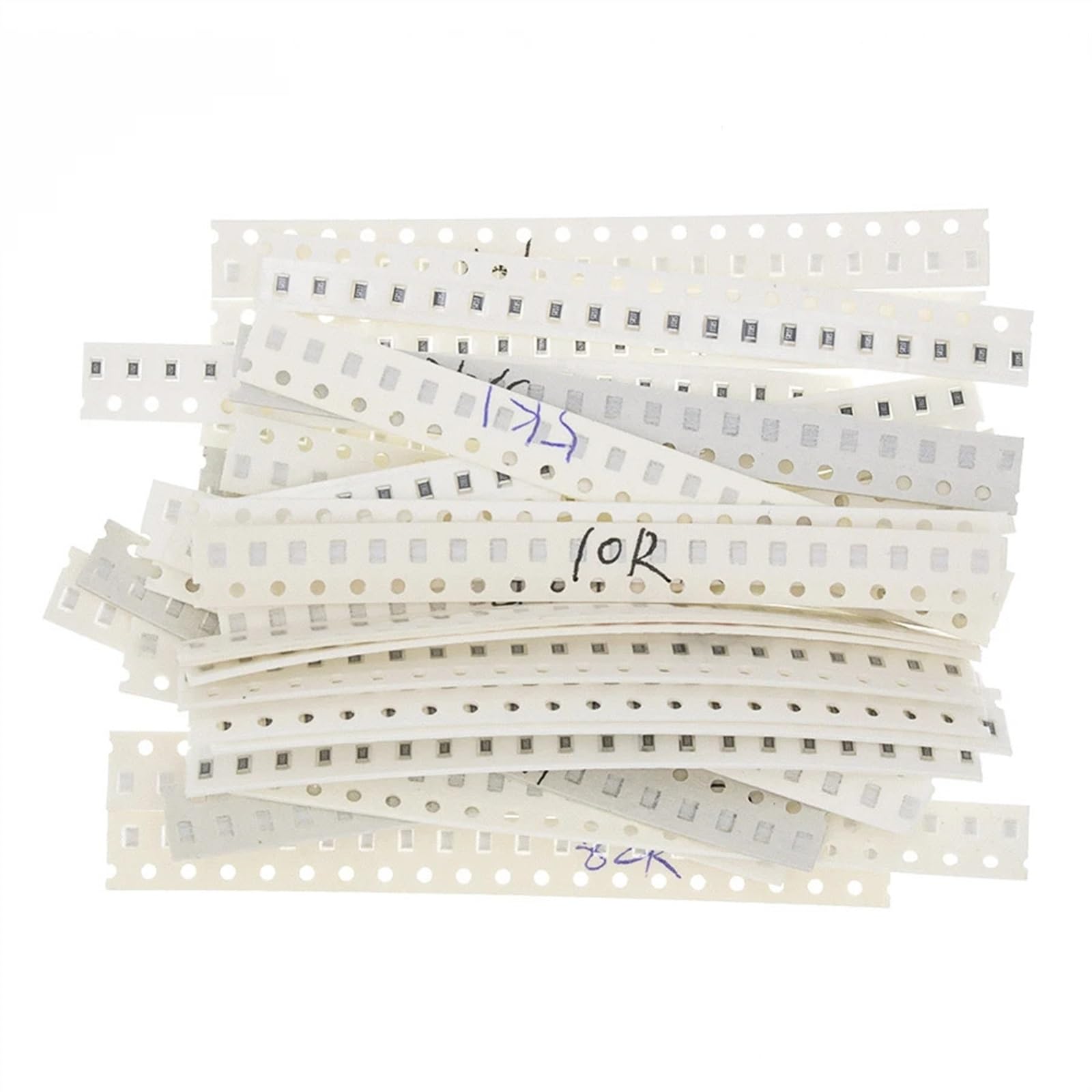 Kit de resistencias 10ohm-910k 80 valores 5% Resistencia SMD 0402/0805/1206/2010 Kits Surtidos 10R 100R 1K 10K 100K 1,2 k 12K 120K(0402-4000pcs)