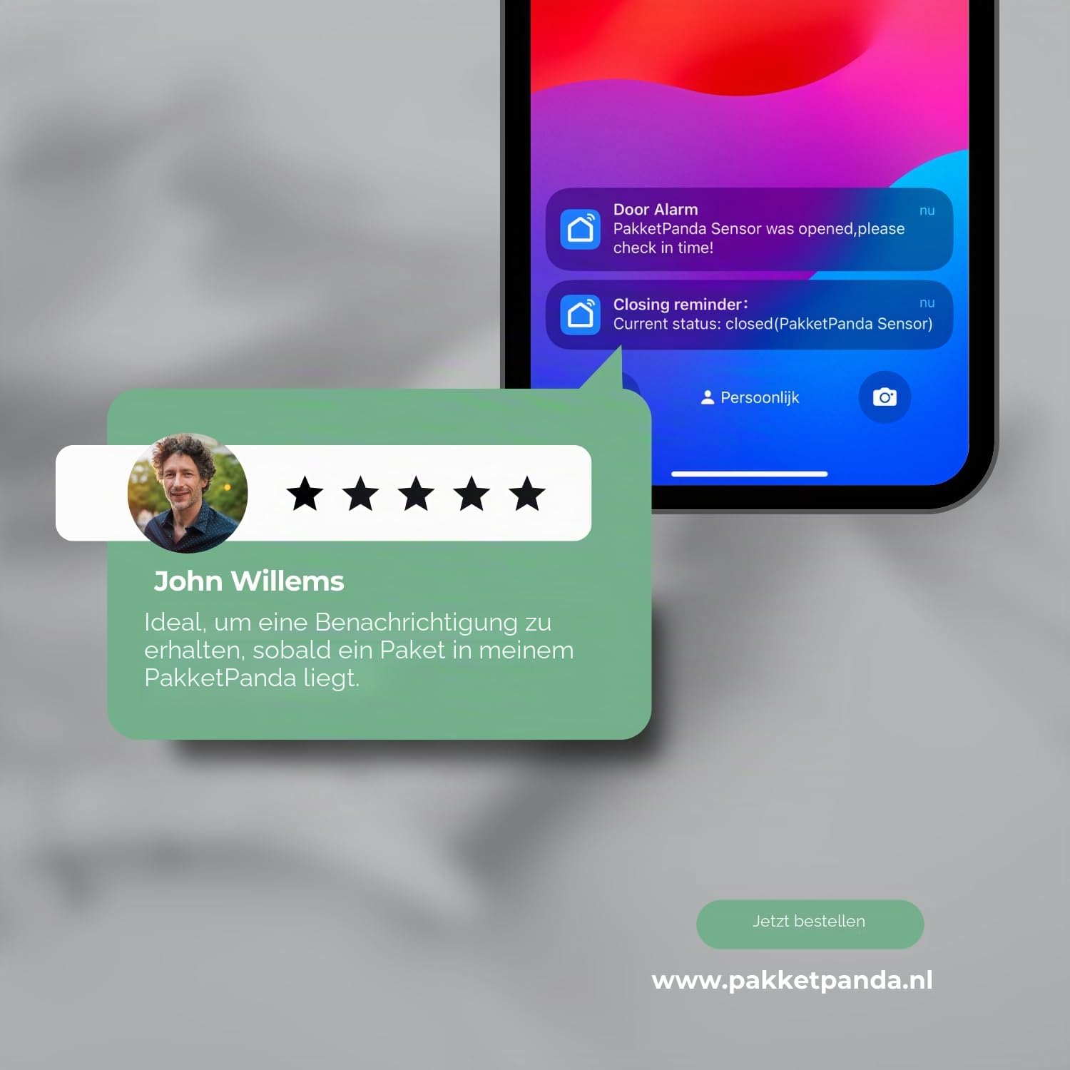 Smart PakketPanda® Maxi XXXL Paketbriefkasten geeignet als Briefkasten und/oder Paketbox, extra großes Format, Paketbriefkasten mit App, Benachrichtigung bei jeder Lieferung usw.