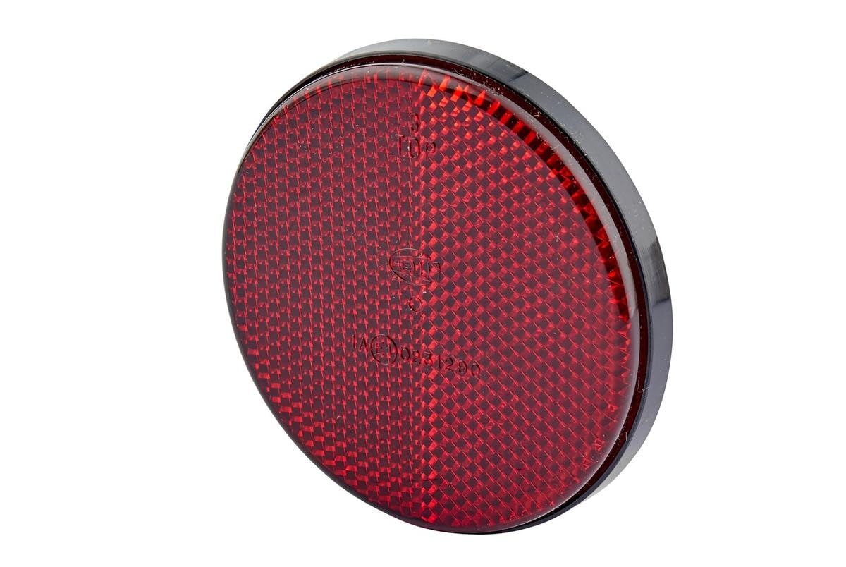 HELLA 8RA 002 016-111 Reflex Reflector - Lens Colour: Red - Round - mounting/Bolted - Rear