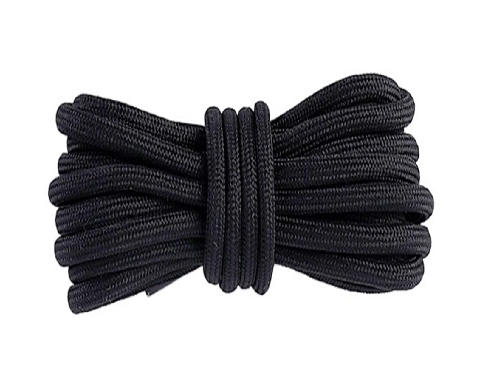 GPDNBIEU Shoelaces, Round Shoelaces for Sports Boots Shoelace Sneakers Shoe Laces Shoestrings Lace Woman Man(Black,120cm)