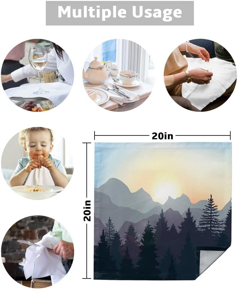 Love Cloth Napkins Set Festive Banquet Wedding Decor Tea Towel Kitchen Dinner Table(6pcs)