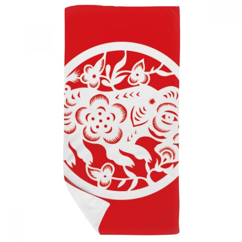 Serviette de bain zodiaque chinois idée cadeau originale