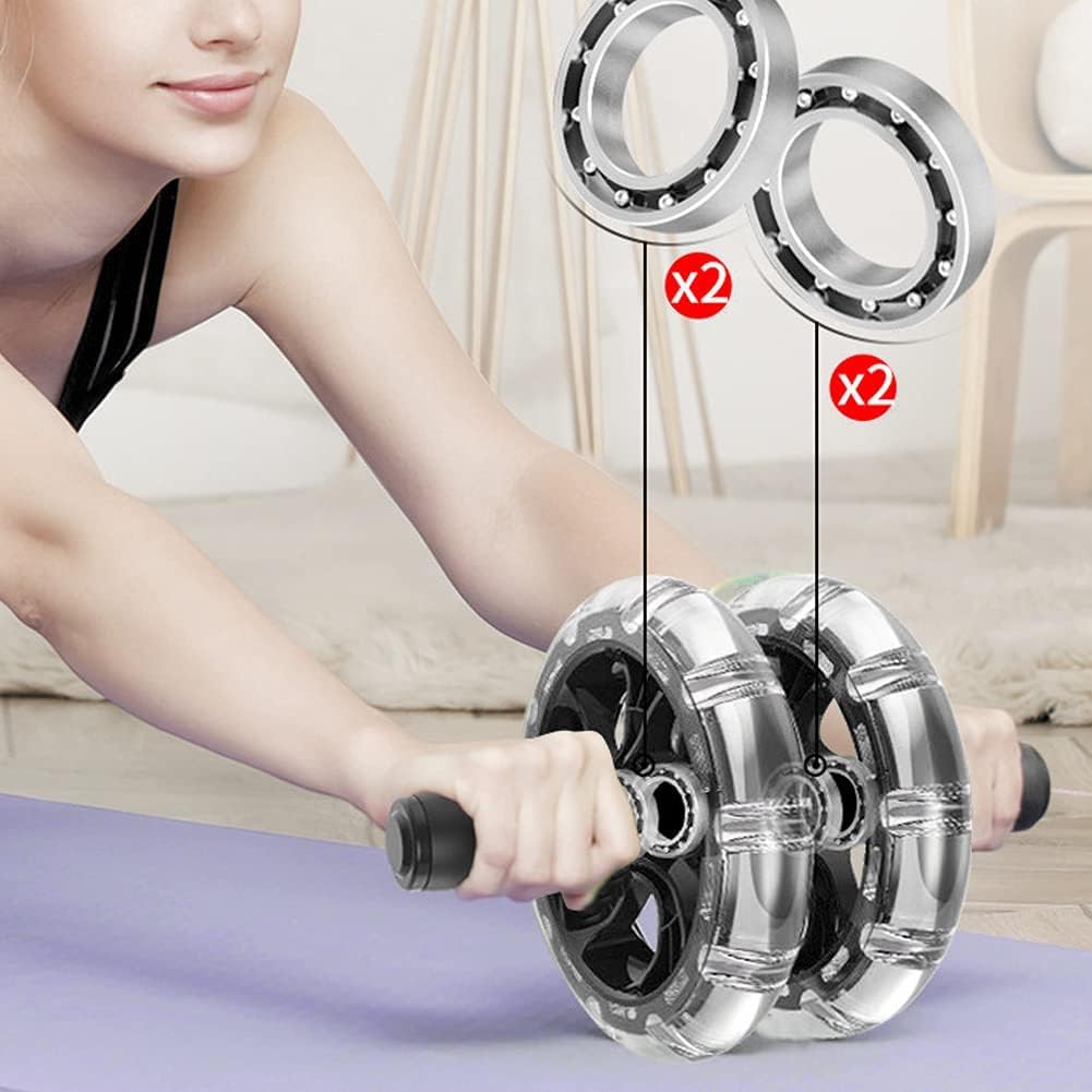 Ab Roller Wheel Fitness Roller Ab Exercise Wheels Kit Push-Up Bar - Home Gym Equipment for Men Women Core Strength Abdominal Exercise