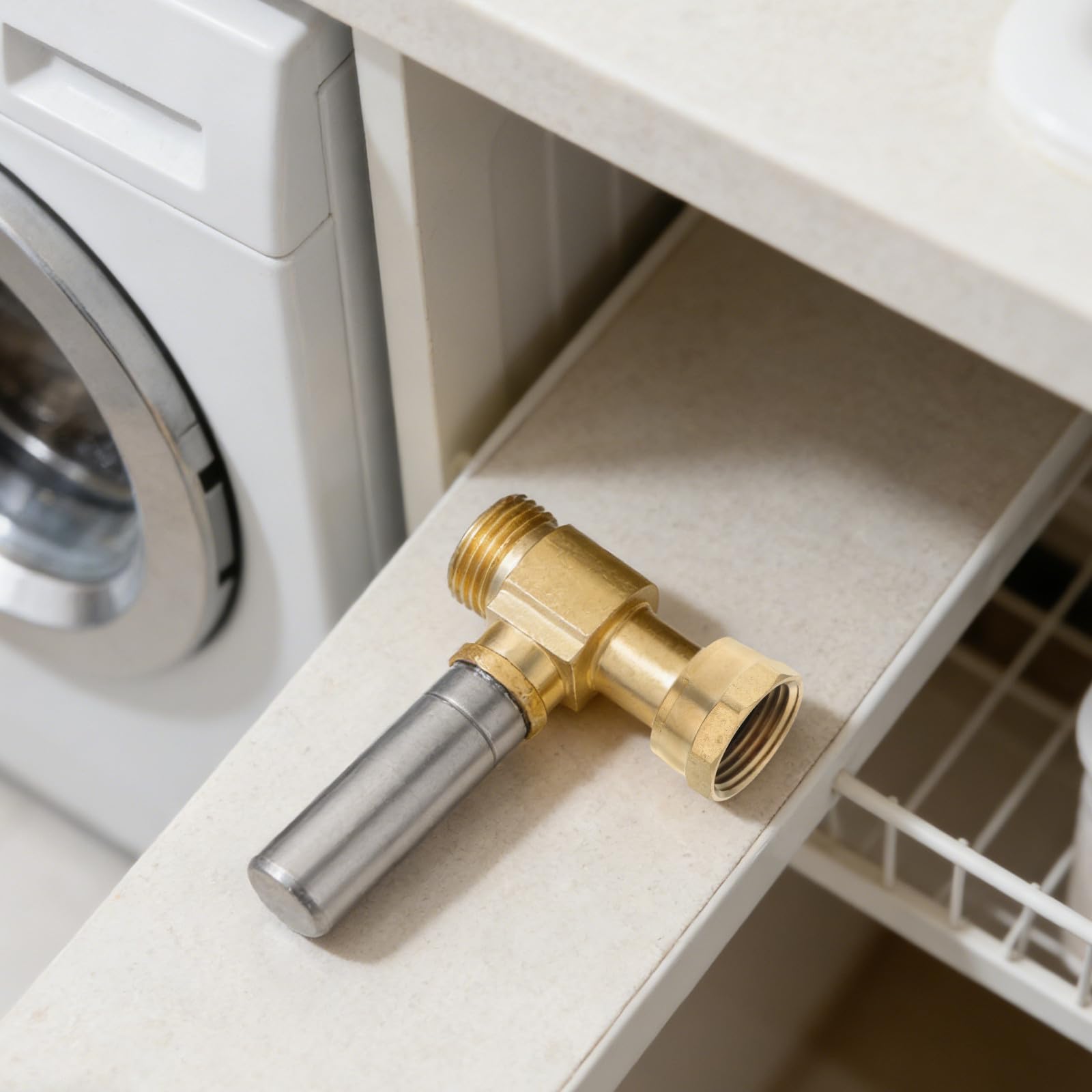 iplusmile 2 Pezzi Ammortizzatore Colpo D'acqua 3/4 Pollici in Ottone e Acciaio Inossidabile per Lavatrice e Impianti Cucina, Riduttore di Rumore Tubature per Ville e Bagno