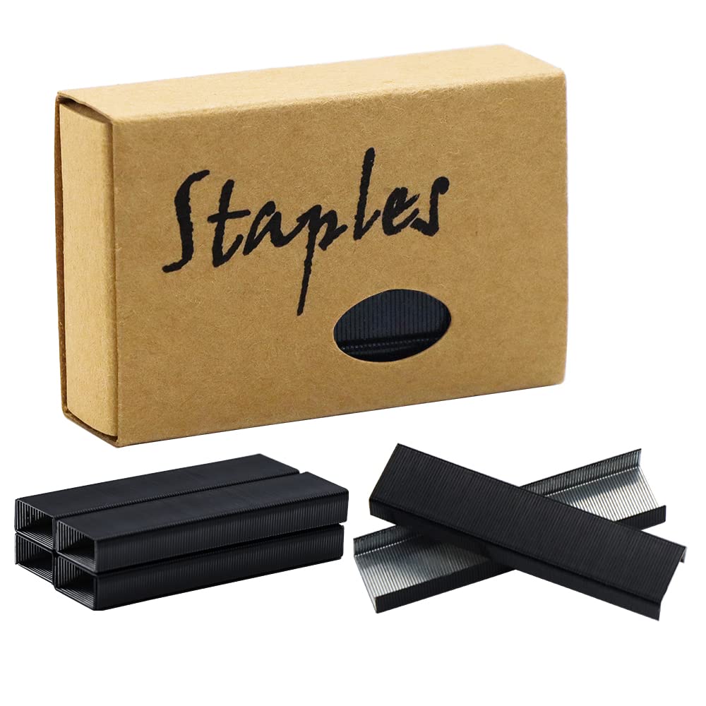 4 Pack Black Staples for Stapler, 26/6 Standard Staples