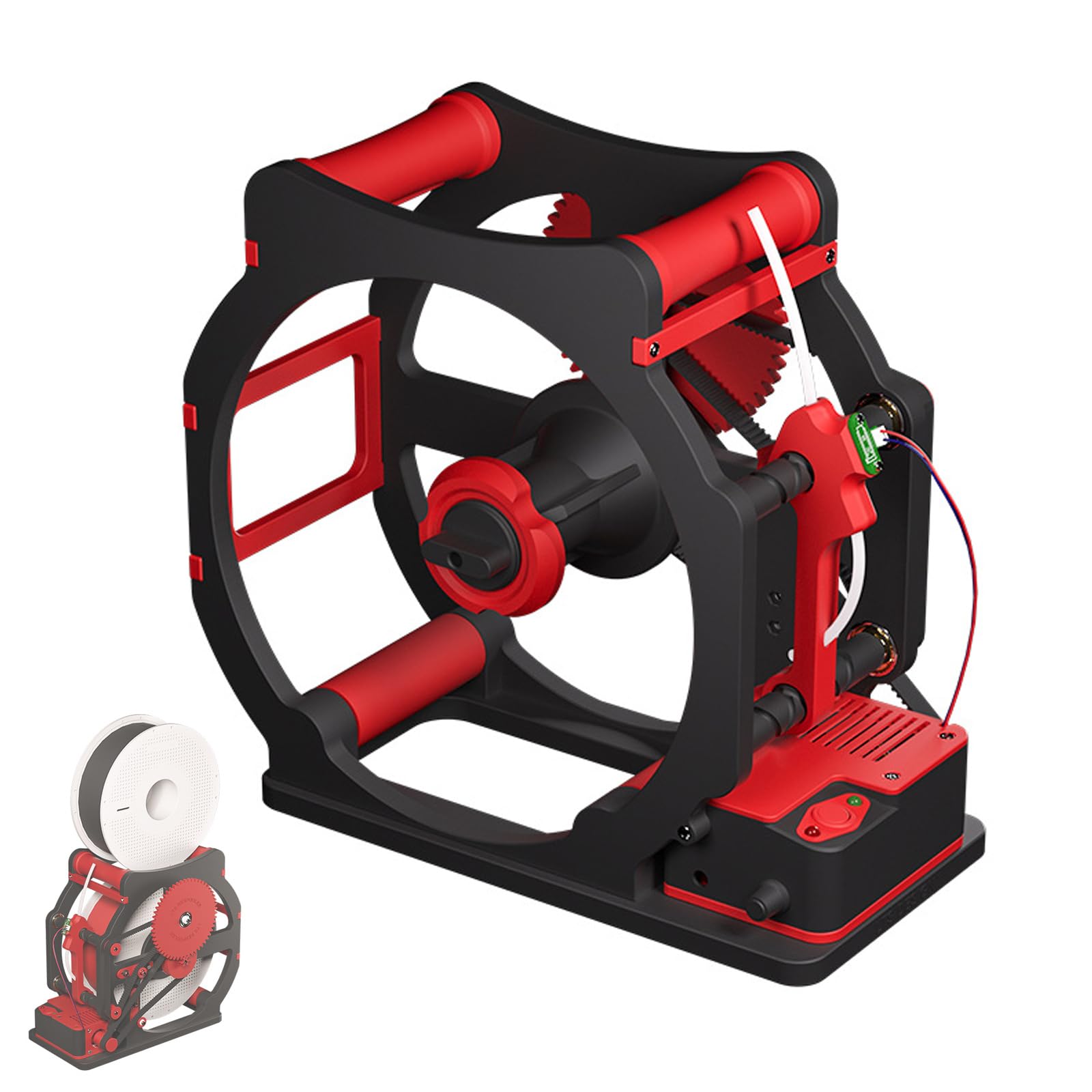 Rebobinador eléctrico de bobina, bobinador automático de filamento 3D con función de arranque y parada inteligente, capacidad de bobina de 1 kg para bobinado de alta eficiencia en impresión 3D y