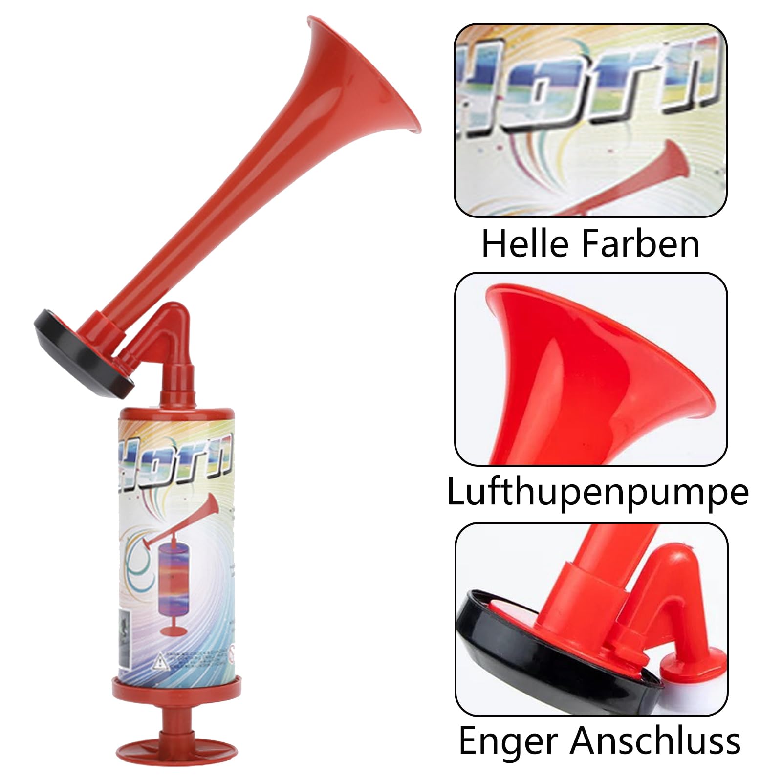 Weploda 2 Pièces Trompette Manuelle De Stade, PP Corne De Brume