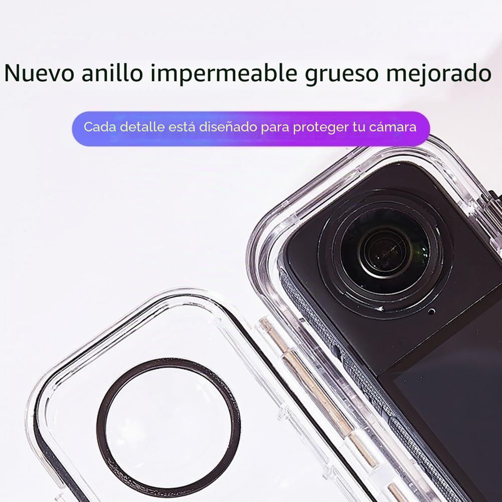 Funda resistente al agua para Insta 360 X4, diseñada para fotografía subacuática aventurera de 40 m