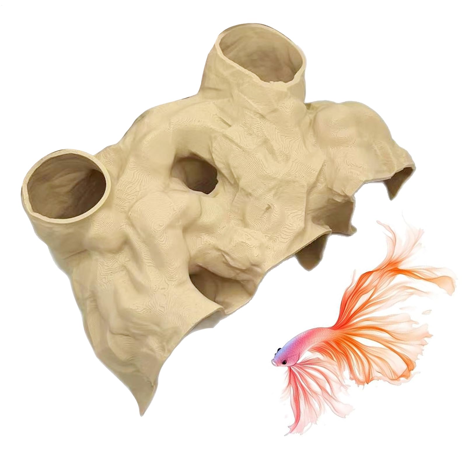 Tunnel pour crevettes avec zone d'ombre anti-stress pour betta
