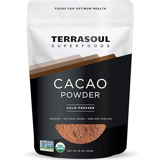 Terrasoul Superfoods Raw Organic Cacao Powder, 2 Lbs (2 Pack) - Raw | Keto | Vegan