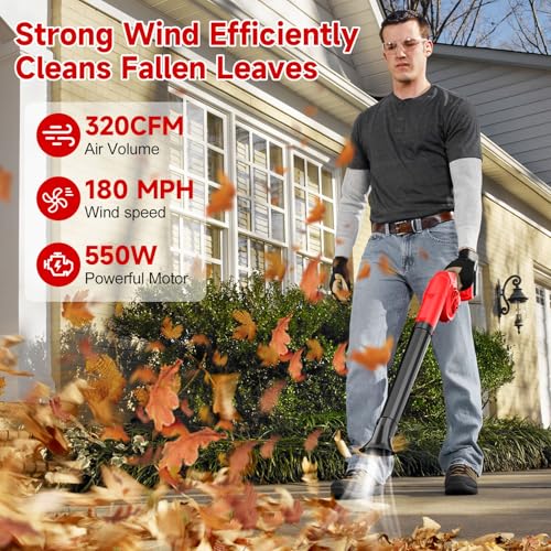 Leaf Blower Cordless with 21V Batteries and Charger - Image 3