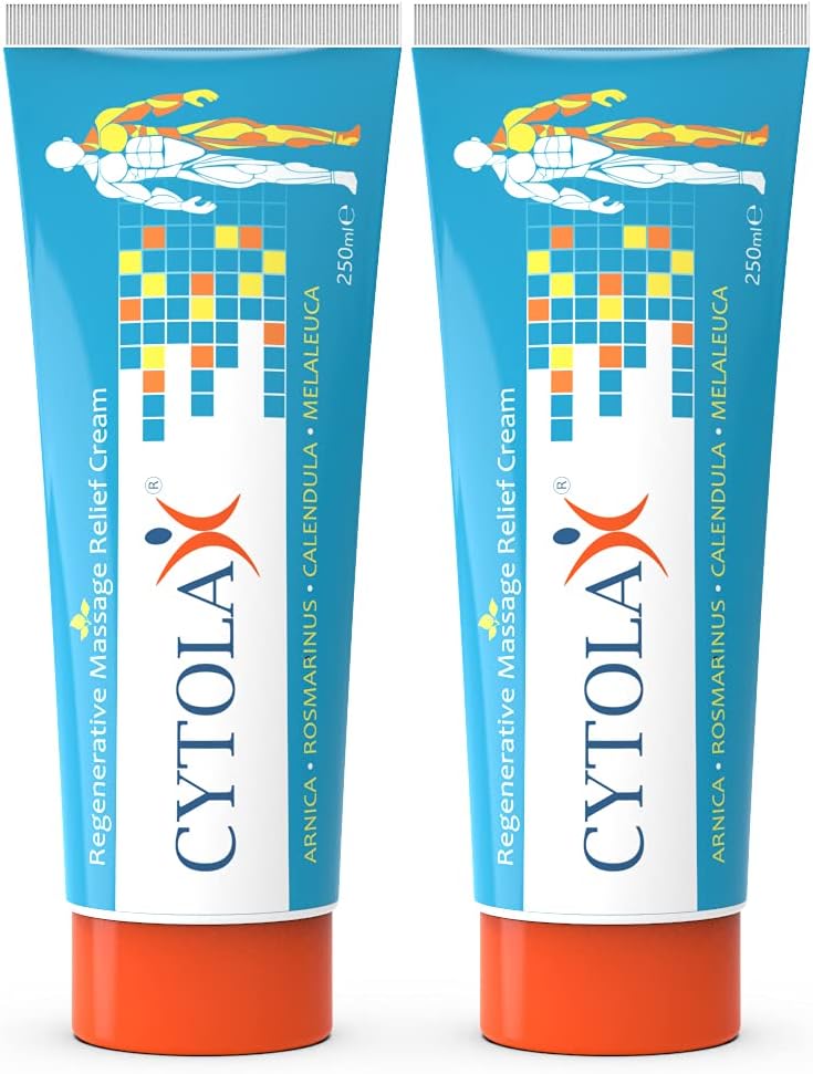 2X 250ml CytoLax Natural Pain Relief Cream for Joints and Muscles