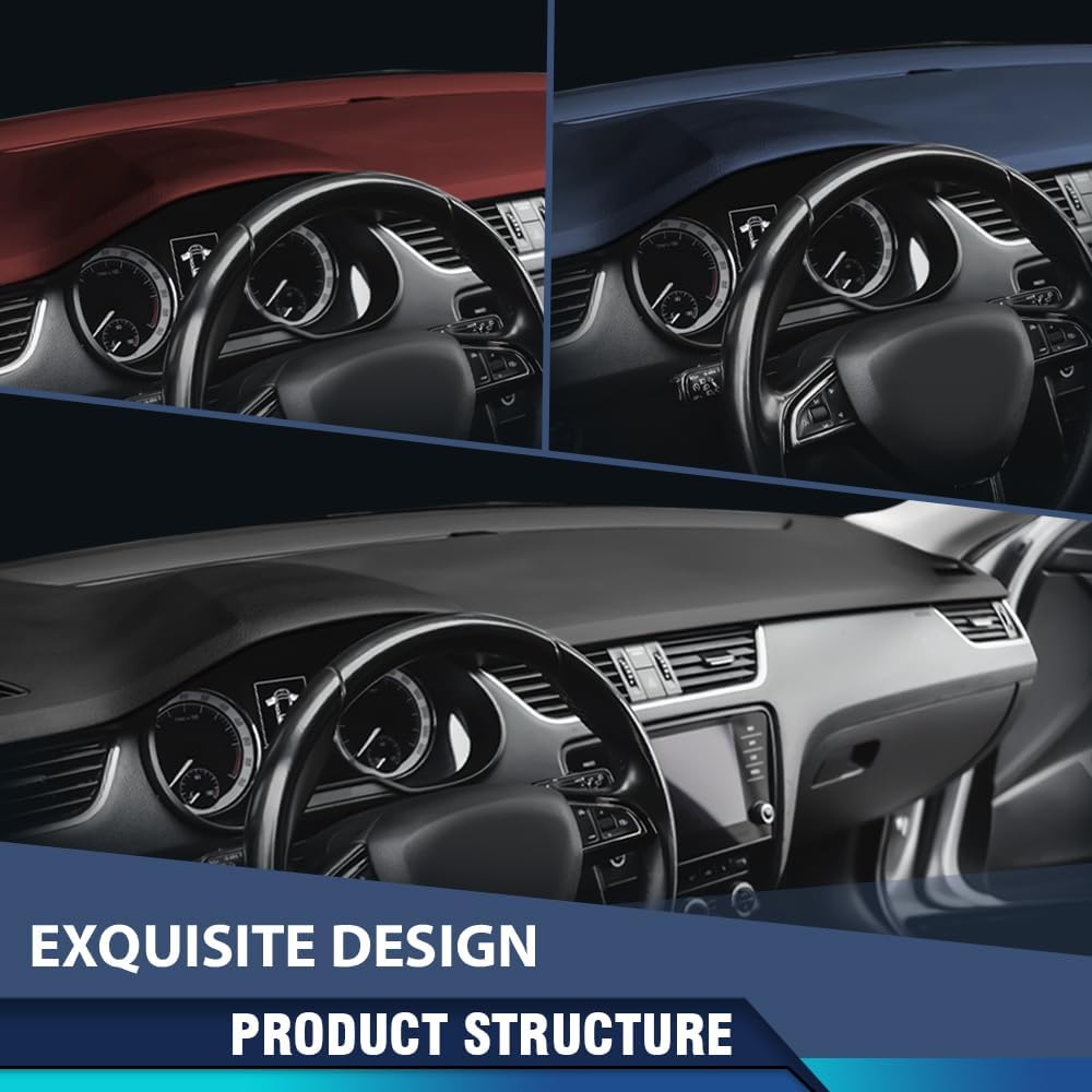 PIT66 Dashboard Dash Cover 1 PC Compatible with Ford F100 1967 1968 1969 1970 1971 1972 Black