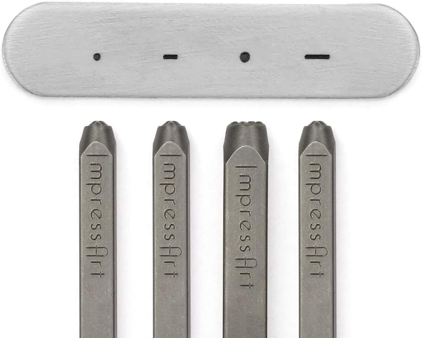 ImpressArt - Dot & Dash Signature Metal Design Stamp Pack (4 Pack)