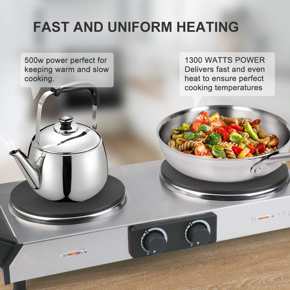 duxtop portable electric cast iron cooktop