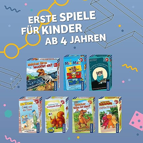 KOSMOS 711313 Welcher Dino ist das? Dino Memo Spiel für Kinder ab 4 Jahre, Kinderspiel für 2-4 Spieler, ideal als Reisespiel