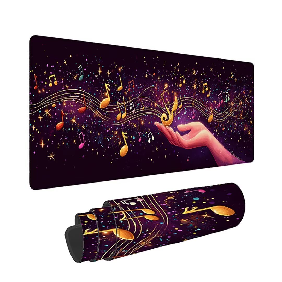 Nowoczesna podkładka pod mysz XXL - 1600x800x3mm - fioletowa duża mata na biurko z przeszytymi krawędziami i antypoślizgowa wodoodporna do komputera, laptopa poprawia precyzję i szybkość -36190