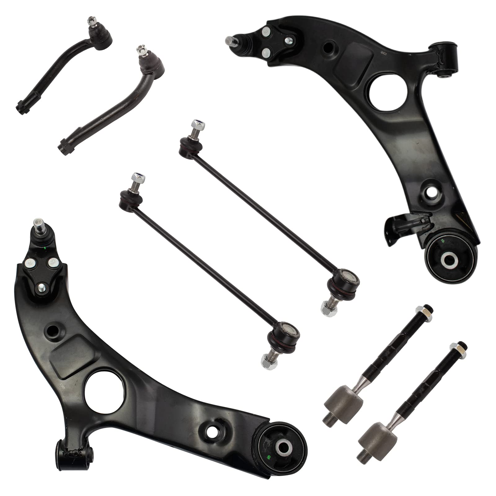 TRQ8 Piece Steering & Suspension Kit Control Arms Ball Joints Tie Rods End Links