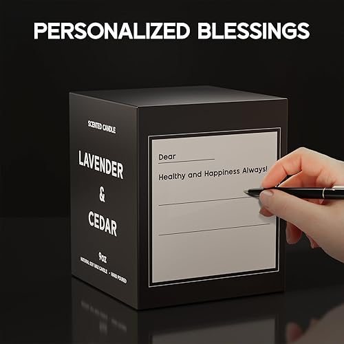 Miniatura 4 de Vela de Lavanda y Cedro, Vela Perfumada de 9oz para Hombres, Velas Perfumadas para el Hogar, Regalos de Velas de Soja para Hombres, Vela Perfumada