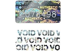 Hologram Labels: 0.8 x 0.4 Inch, Silver, 180pcs