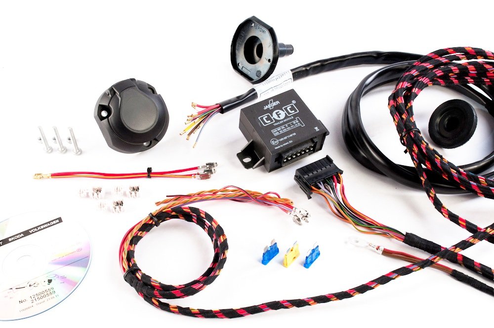 JAEGER 21050528 Kit eléctrico para enganche de remolque Compatible con FIAT 500 312 500 C 312