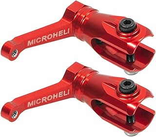 Microheli Aluminum Main Blade Grip w/ Thrust Bearing (RED) - OMP Hobby M2 V1/V2/EXP