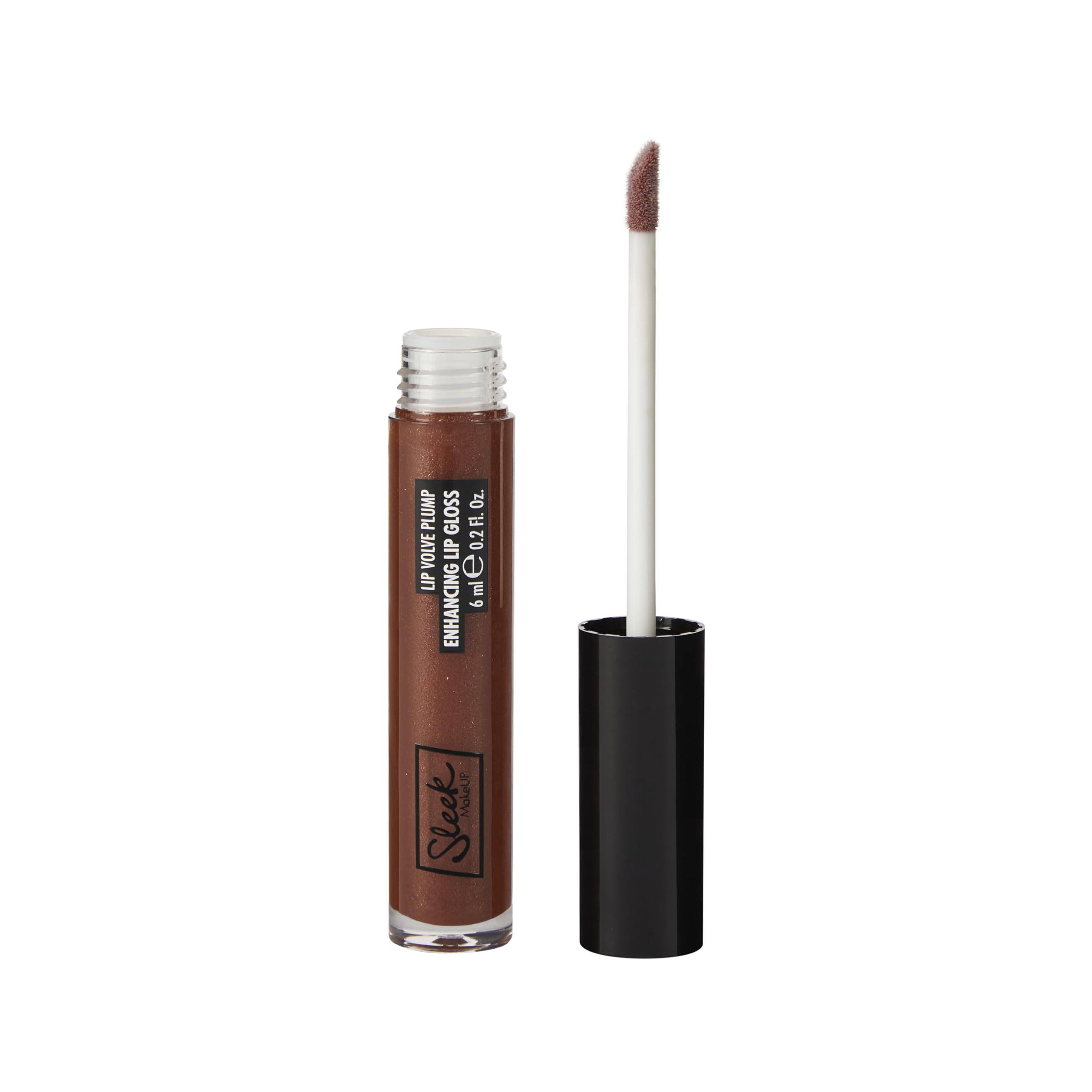 Sleek MakeUP Lip Volve Plump Enhancing Lip Gloss for Fuller Looking Lips, Nourishes and Hydrates, Glossy Finish, Cashmere, 6 ml