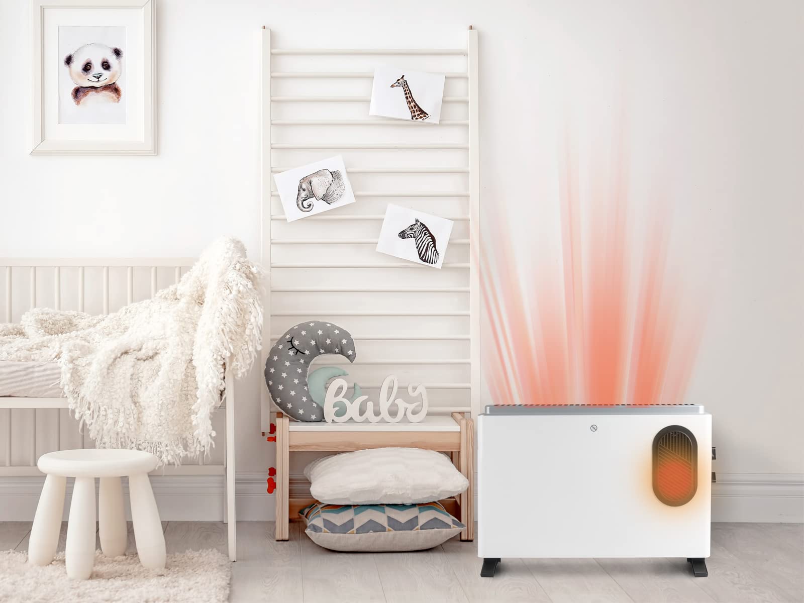 DOMO DO7351CH - Convector de calefacción - Turbo - 4 posiciones - 2000 W blanco