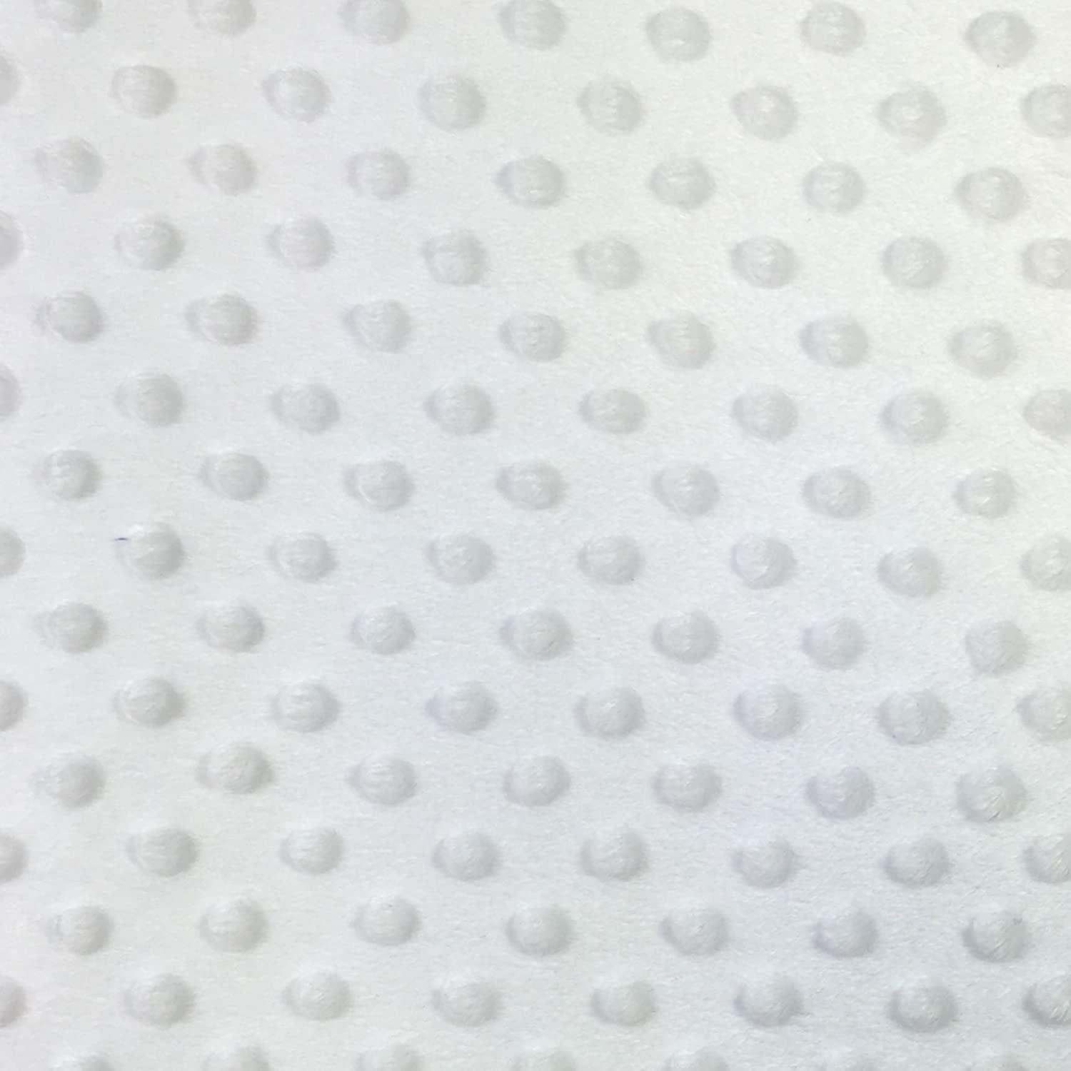 Valentina Textile Inc Snuggle Dots Minky 60 Inch- Fabric by The Yard(5 Yard, White)
