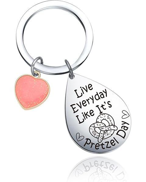 Pretzel Theme Keychain Tv Show Inspired Keychain Employee Appreciation Gifts Sister...