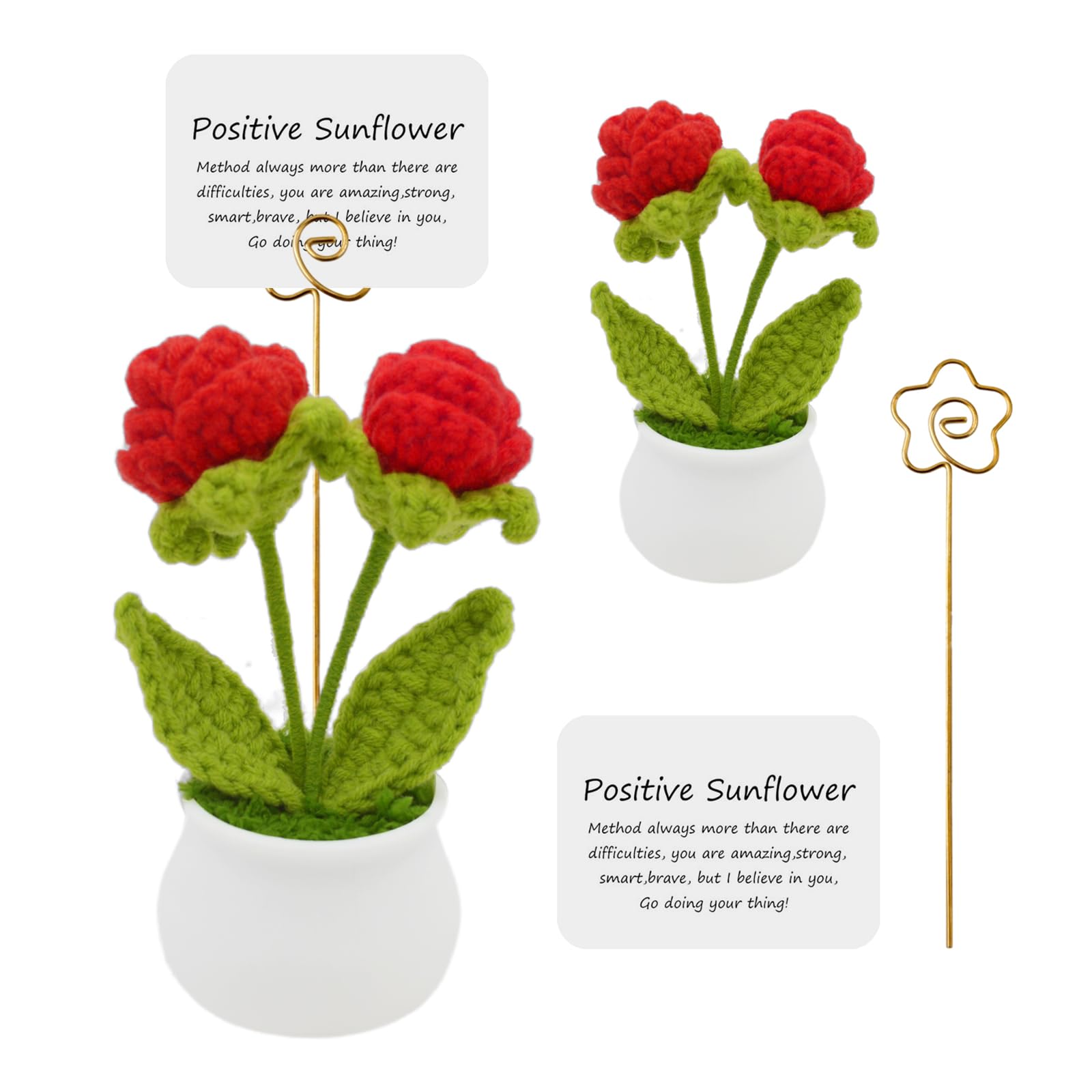 Fleur Porte Bonheur Liuer - Cadeau Encouragement Femme, Amie, Collègue (Motivation & Persévérance)
