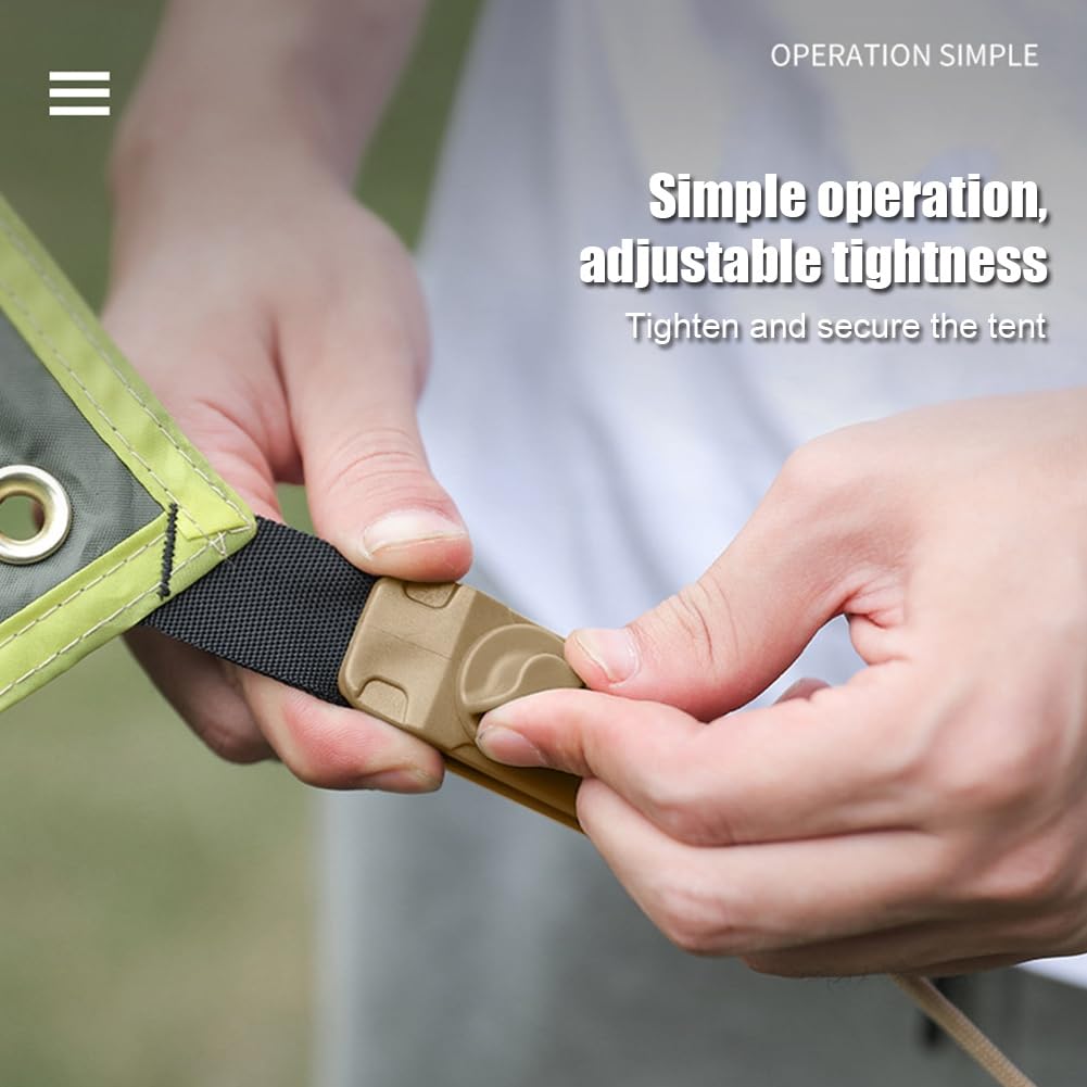10 Stück Befestigungsclips für winddichte wiederverwendbare Outdoor-Clips, Planenspanner, Seilschnalle, Militärgrün