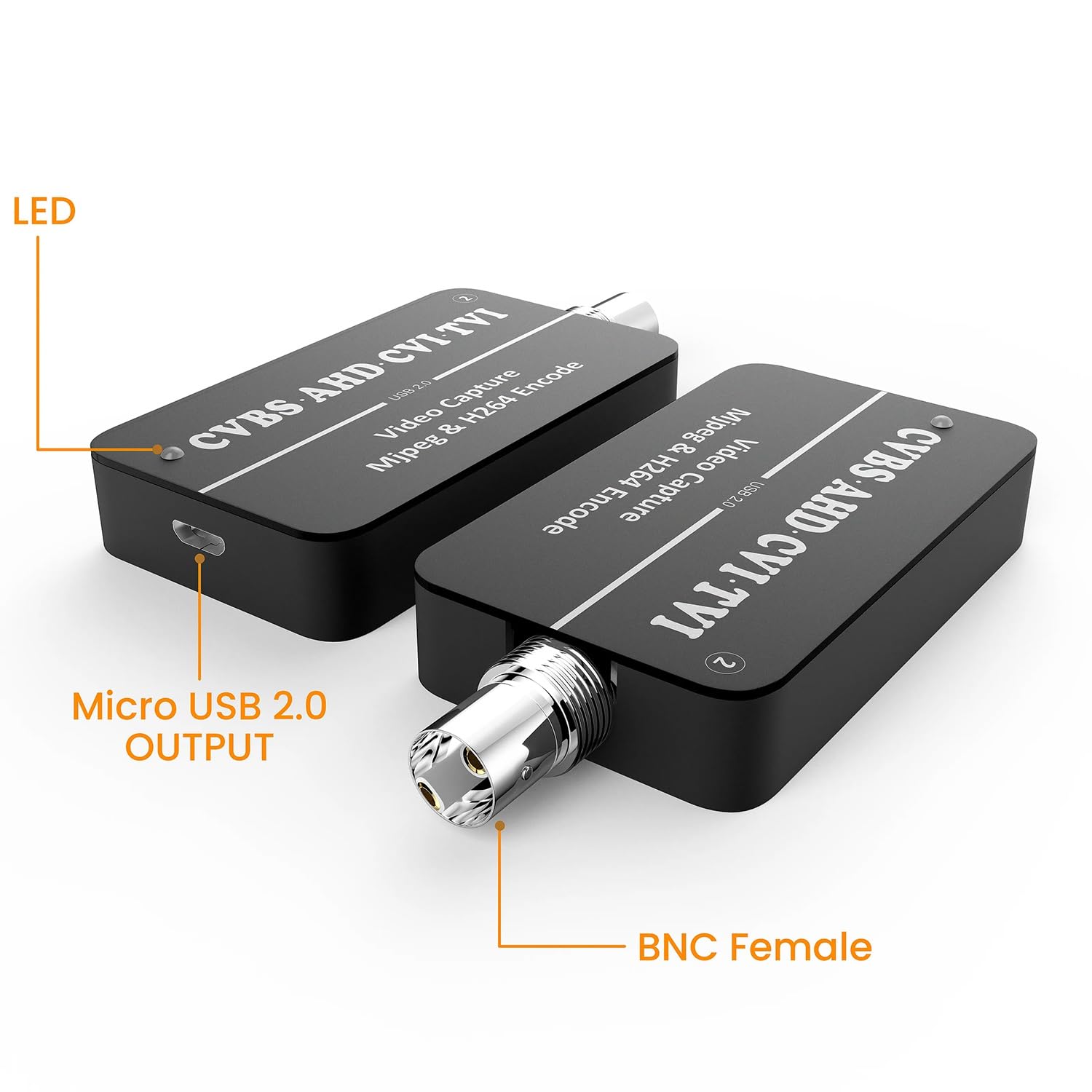 1 STÜCKE LCC261 1080P CVBS zu USB Video Capture Karte Schwarz Aluminiumlegierung 264 und MJPEG Streamer Encoder AHD CVI TVI zu USB UVC Capture