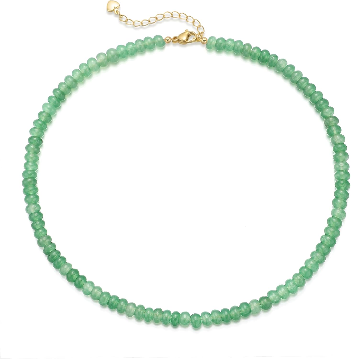 Beaded Gemstone Necklaces for Women, Bohemian Colored Choker Natural Stone Bead Decoration Summer Beach Handmade Jewelry Necklace