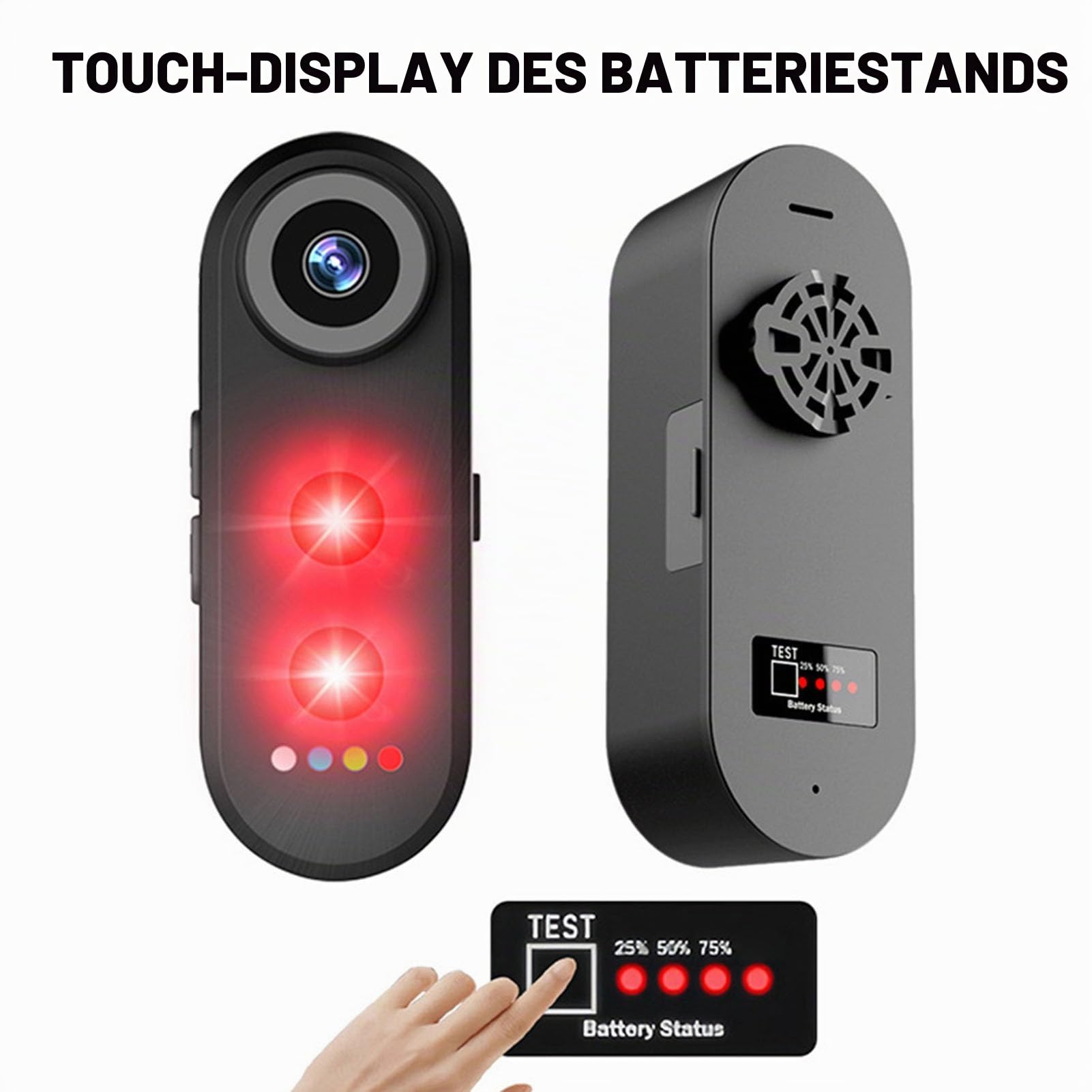 1080p -Fahrradkamera mit Rücklicht, Fahrrad -Rückansichtskamera, 140 ° Weitwinkel, IPX6 Wassersicher, Nacht Sichtbar, Schleifenaufzeichnung, App -Support, 8H -Akku für das (32G)