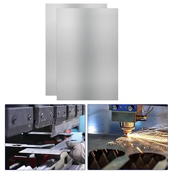 8 Pack 304 Stainless Steel Sheets 200x150mm Flat Metal Sheets | 304 Stainless Steel, 200x150mm, 0.5mm Thick, Cold Rolled, No Protective Film, Model Making, Workshop Panels
