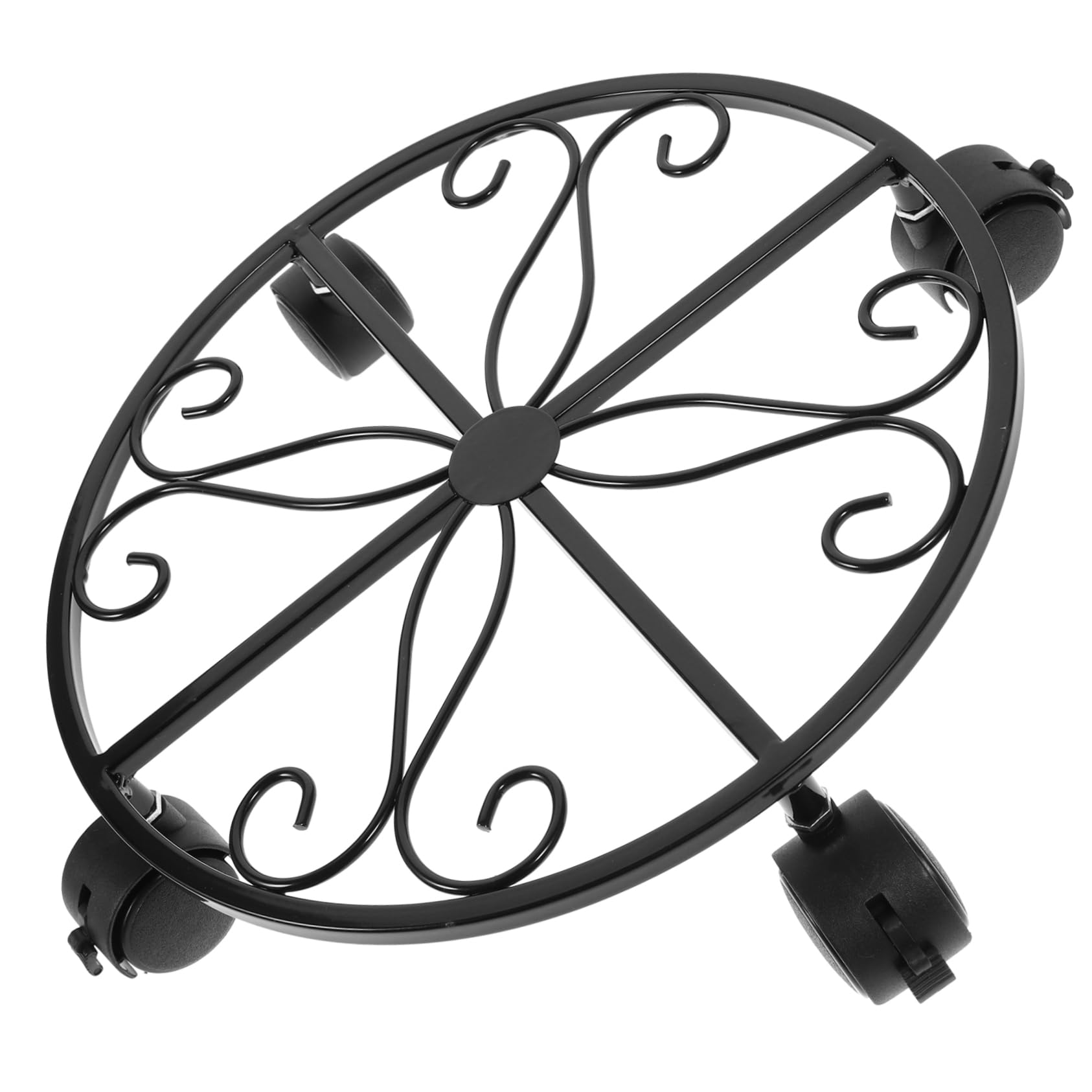 Levemolo Iron Flower Stand with Wheels Heavy Duty Plant Mover Caster for Garden