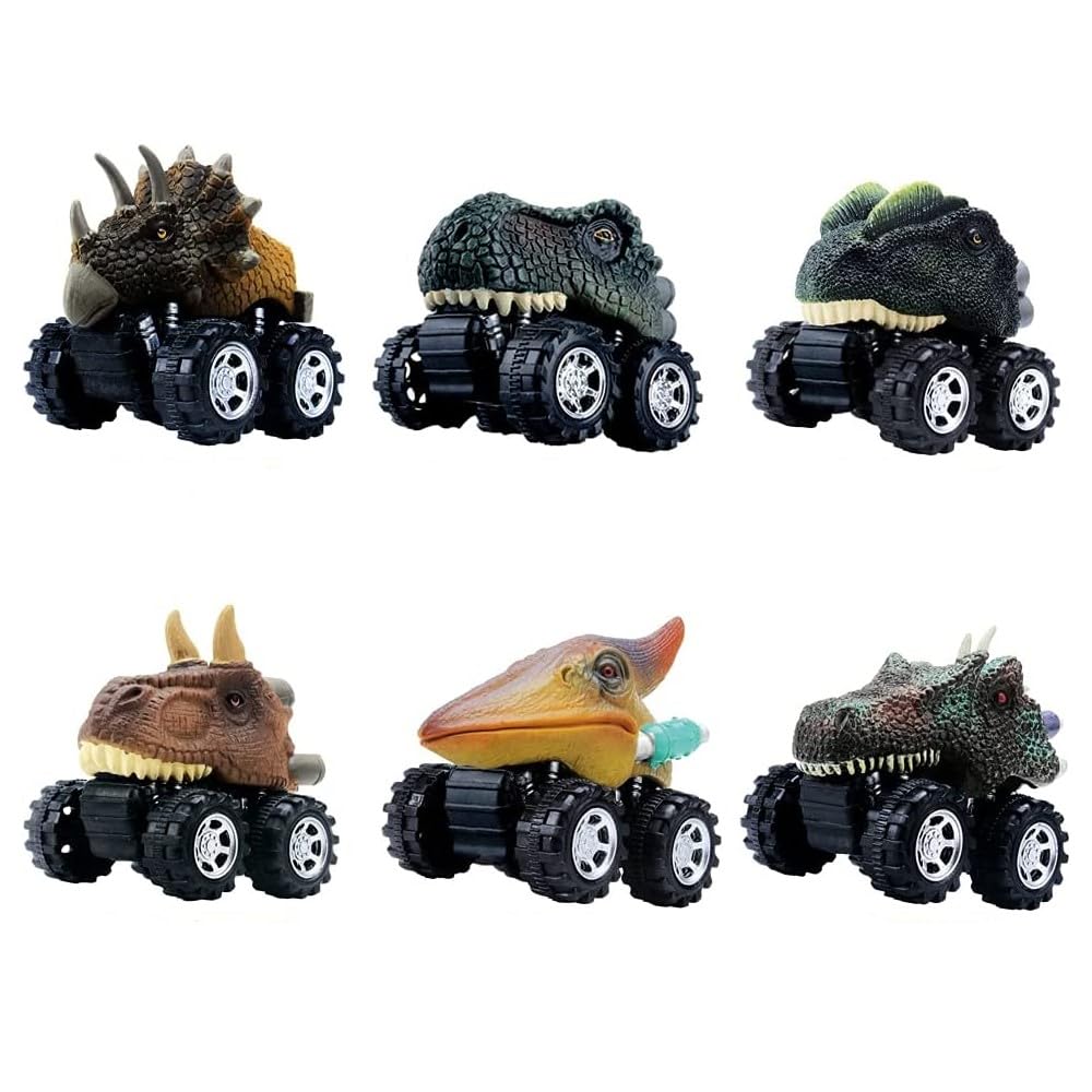 Golden bird 6 Pack Dino Toys for 3 Year Old Boys and Toddlers, Boy Toys Age 3,4,5 and Up, Pull Back Toy Cars, Dinosaur Racing Cars (Limited Edition) (B0C7KX3JX4) Amazon Price History, Amazon Price Tracker