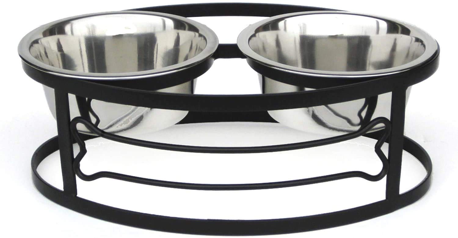 Pets Empire Wrought Iron Dog Bowl Stand Collection Diner for Dogs and Cats Stainless Steel Food and Water Bowls with Iron Stand (Design 9, X-Large (1600 ML X 2 Bowl)) (B08DV89GCC) Amazon Price History, Amazon Price Tracker