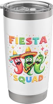 Fiesta squad Cinco de Mayo family matching Mexican party Stainless Steel Insulated Tumbler
