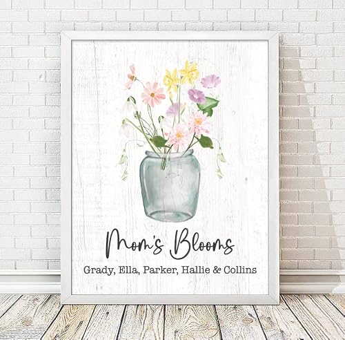 CANARY ROAD Custom Birth Flower Bouquets | Up To 6 Flowers | Personalized Mother Gift |Mothers Day Gift | Grandmother Gift