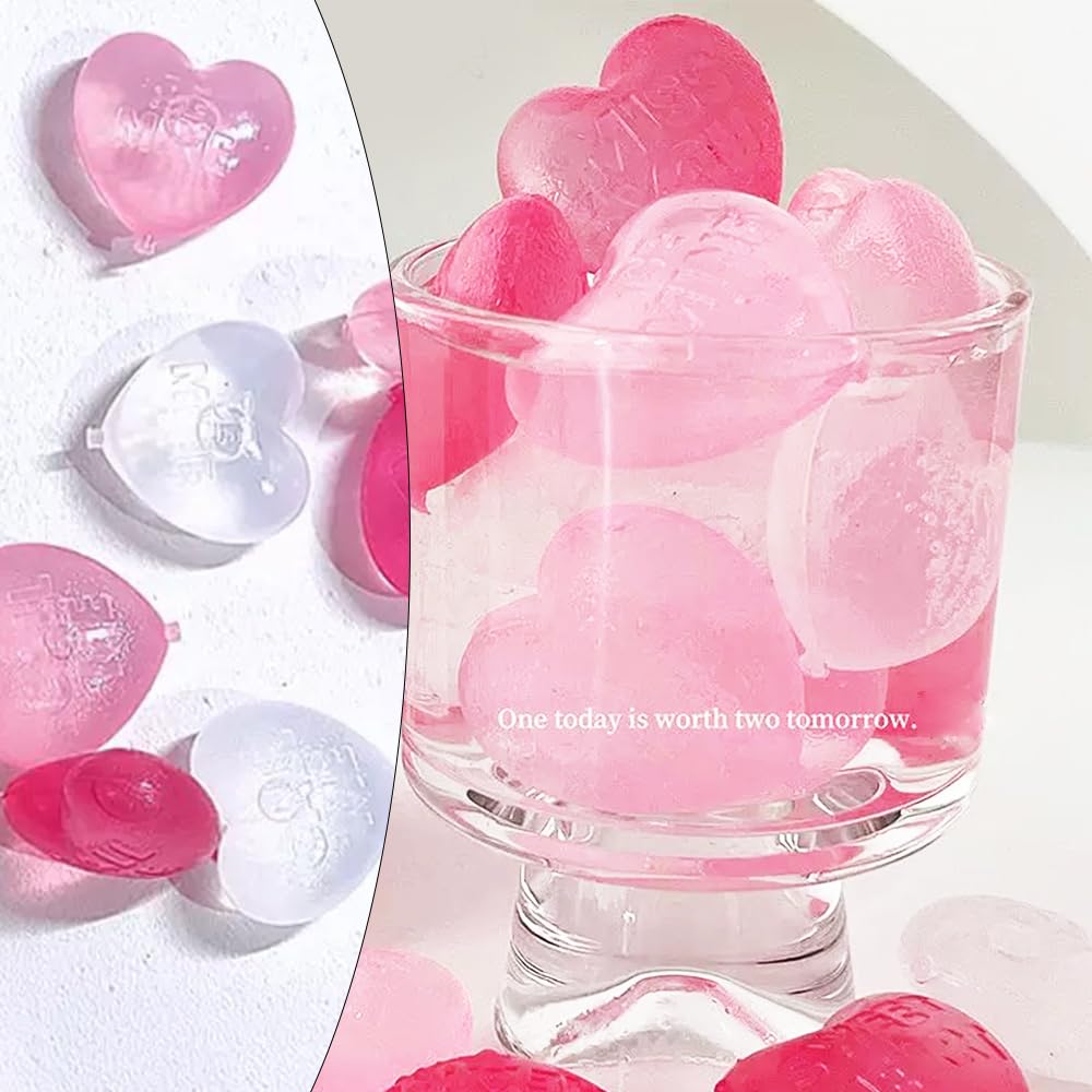 15 Cubitos Hielo Corazón Reutilizables - Regalo Perfecto para Bodas y Aniversarios, Congelación Ultrarrápida con Diseño Romántico