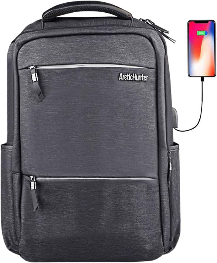 Anti Theft Laptop Backpack, Travel Business Computer Bag with USB Charging Port for Women & Men, Water Resistant Daypack College School Bookbag Multi-Function Pockets Fits 15.6 Inch Laptop
