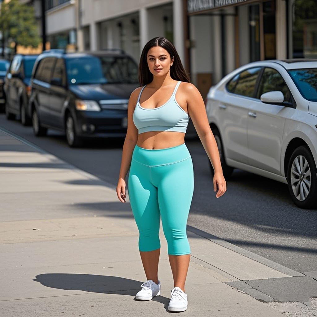 FULLSOFT Plus Size Capri Leggings for Women- XL-4XL High Waist Tummy Control Stretchy Workout Yoga Pants Plus Capris - Image 3