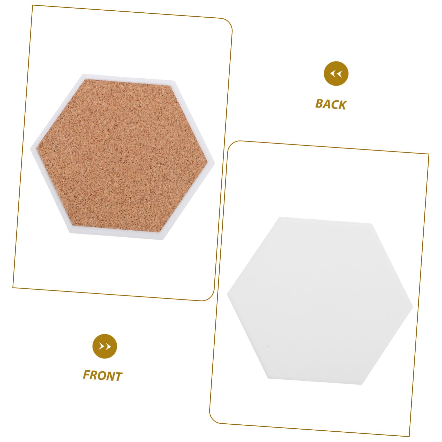 Posavasos de Cerámica para Sublimación Juego de 10 Hexagonales Blancos Mate | Antideslizantes y Resistentes al Calor, Absorbentes para Cocina y Comedor, Formato 10 Piezas, Estilo Rústico