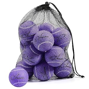 Tennis Balls,12-Pack Advanced Training Tennis Balls for Beginner Practice Balls, Pet Dog Tennis Balls with Mesh Bag for Easy Carry