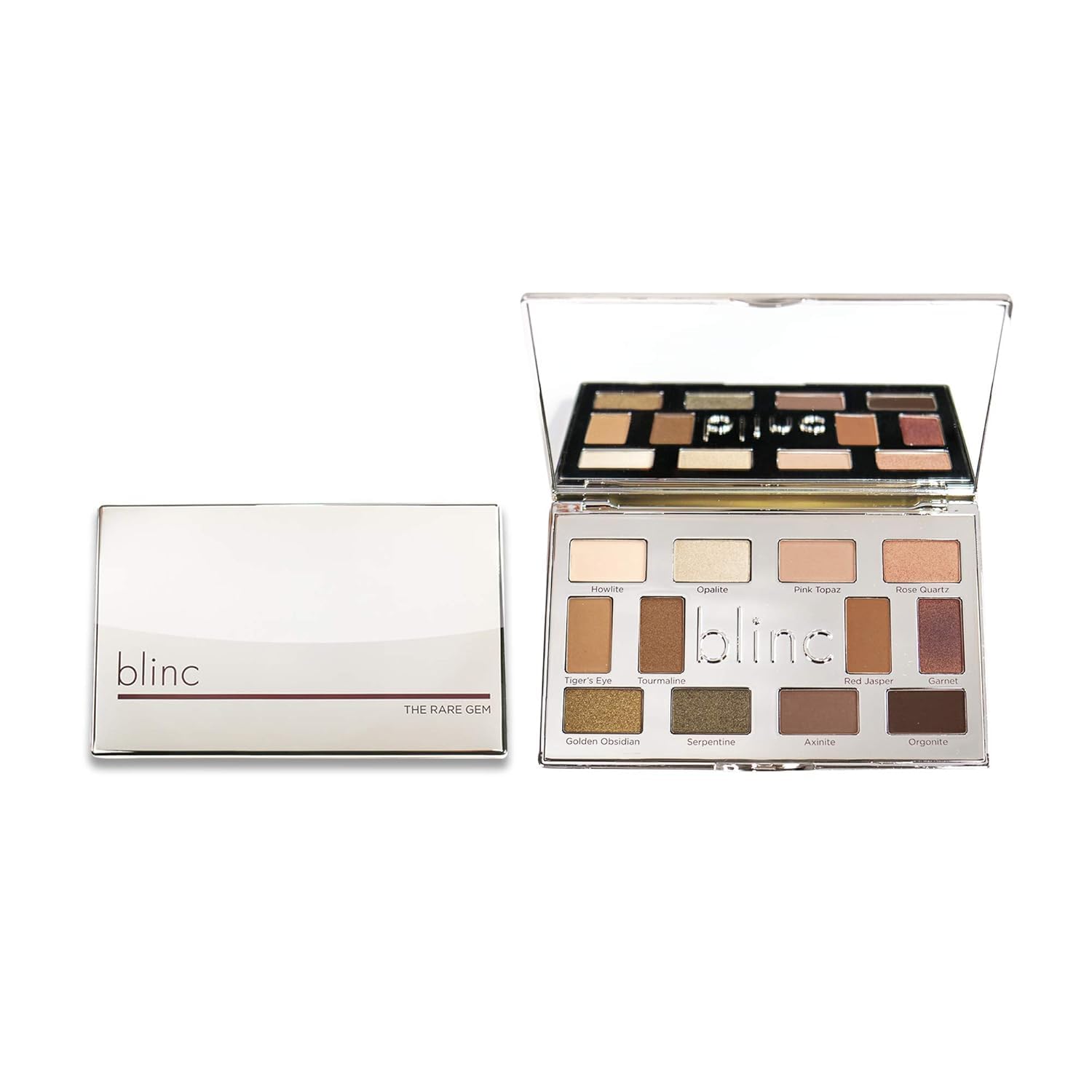 blinc Rare Gem Eyeshadow Palette, Long-Lasting, Creamy, Blendable and Pigmented Matte, Shimmer and Metallic Eyeshadows