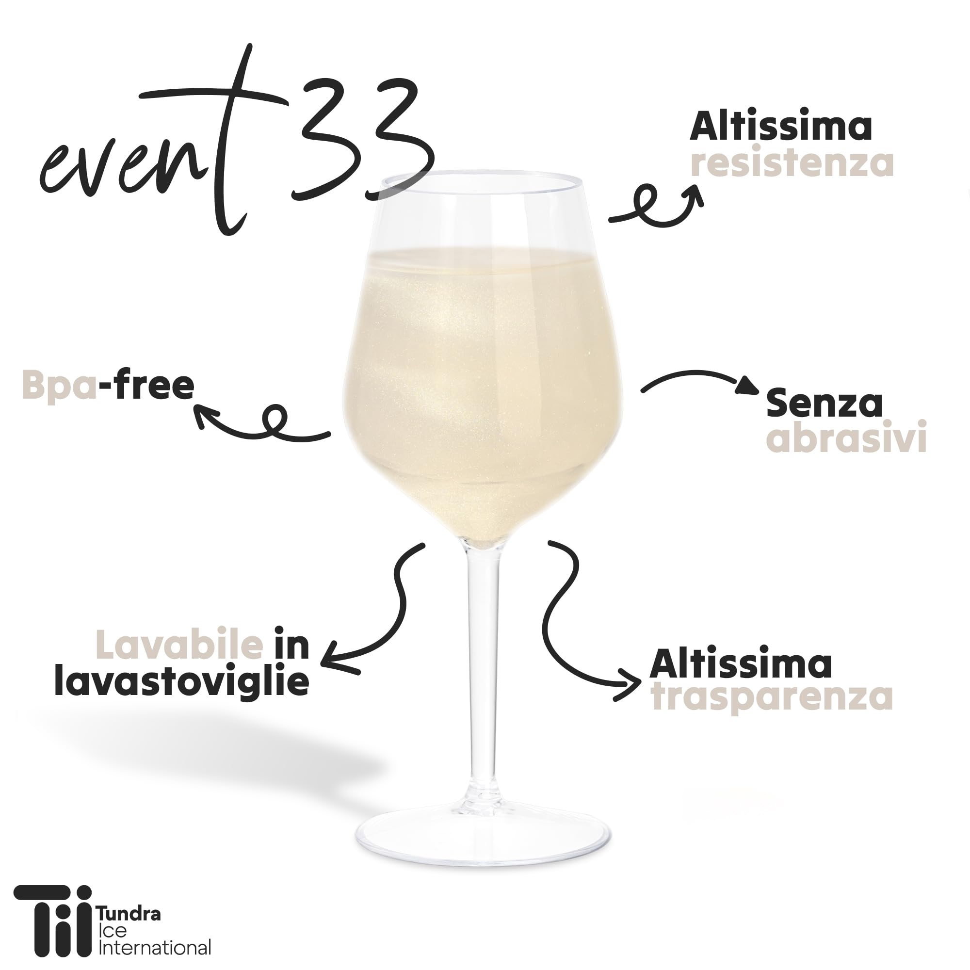 Set 6 Calici In Plastica Bianchi - 51cl, Infrangibili, Lavabili In Lavastoviglie, Senza BPA - Foto 4